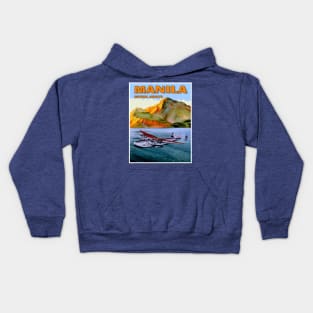 Manila tourism by Imperial Airways Advertising Vintage Print Kids Hoodie